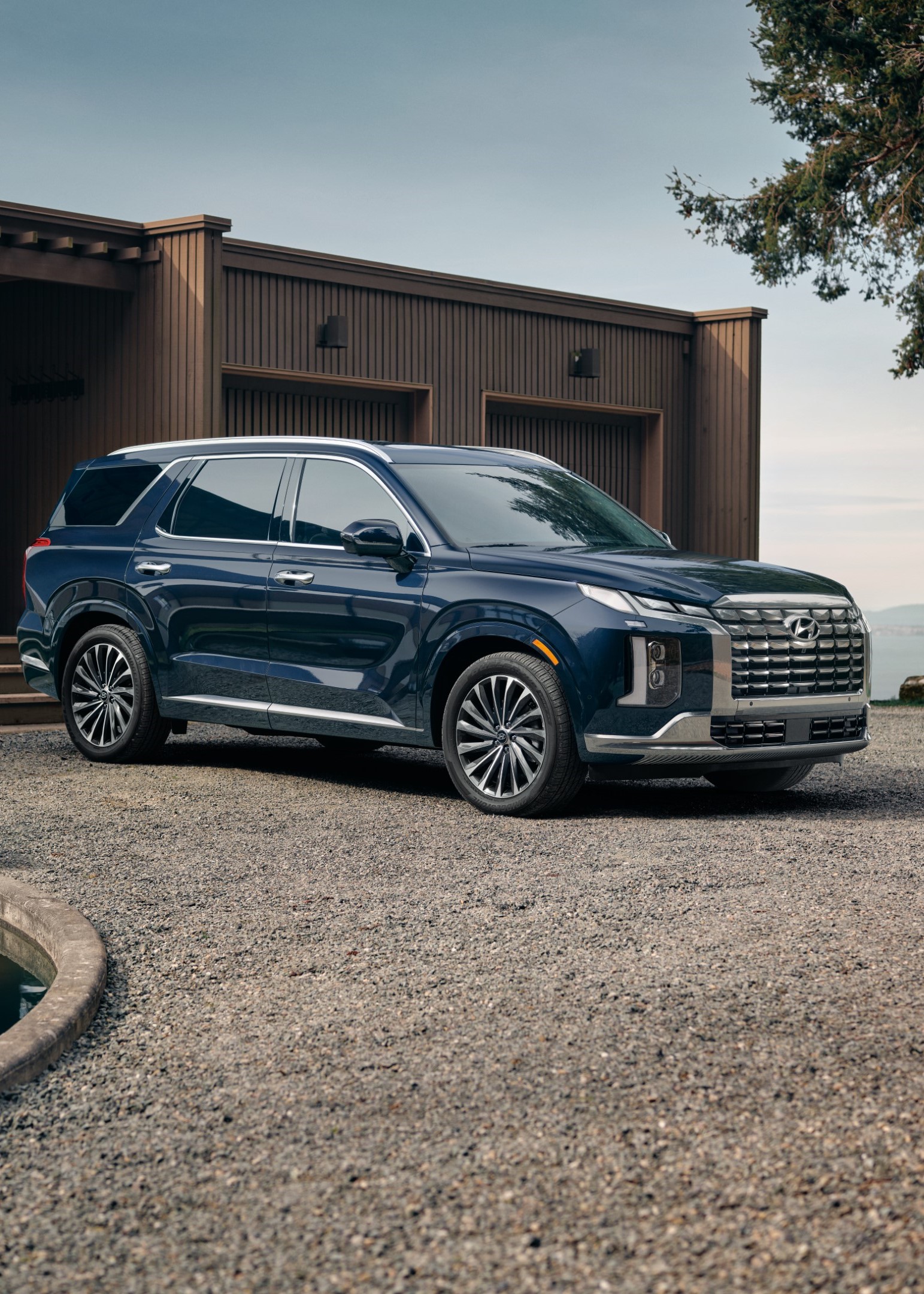 Hyundai Singapore Palisade on beach deck