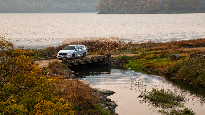 Hyundai Santa Fe driving