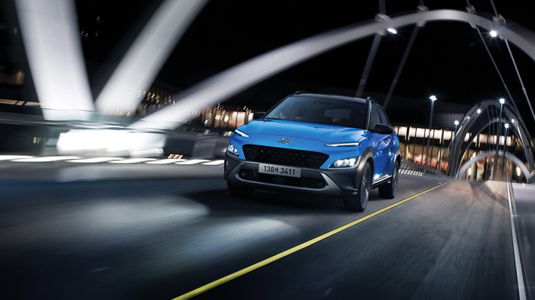 Hyundai KONA on the road