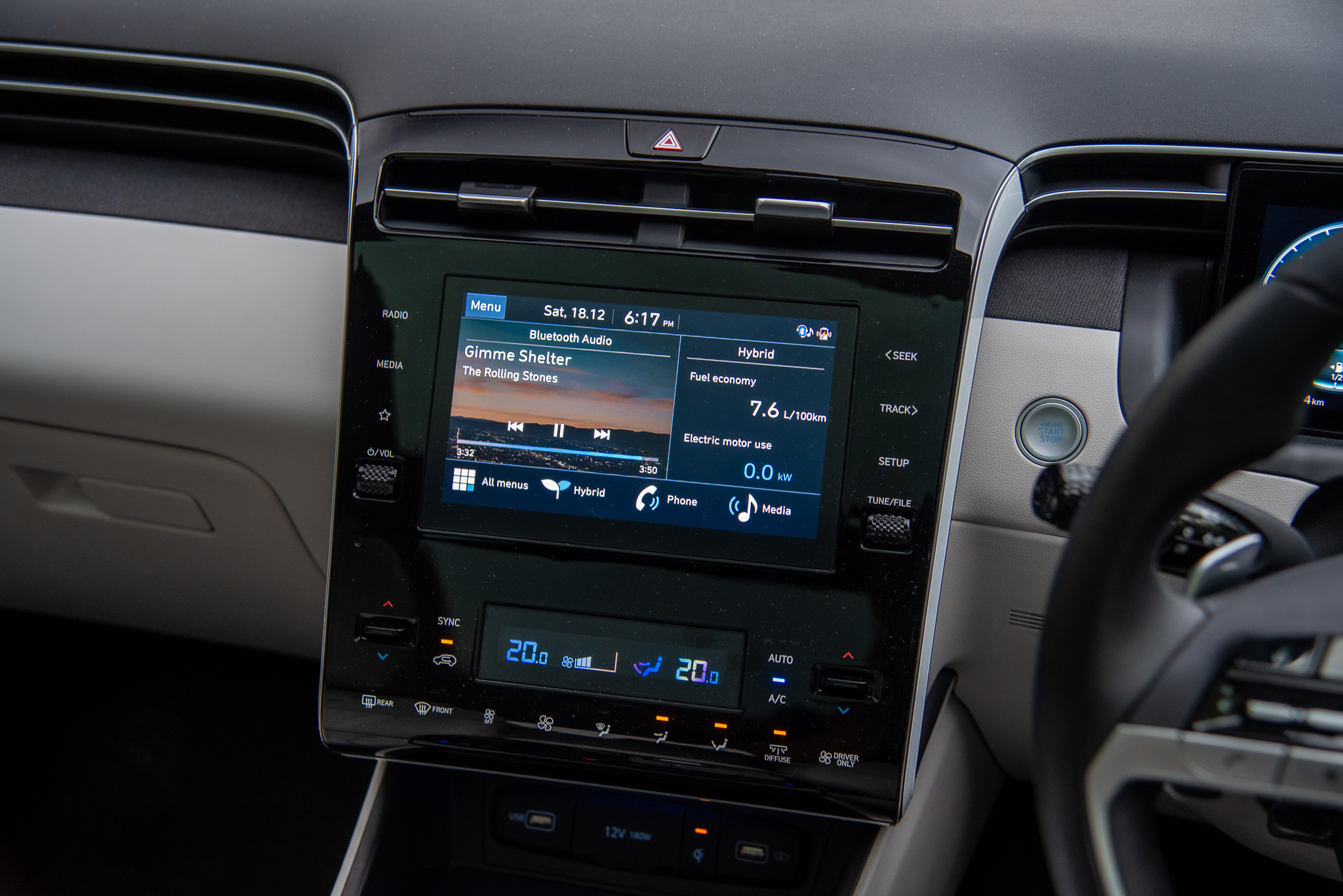 Hyundai Singapore Tucson infotainment display