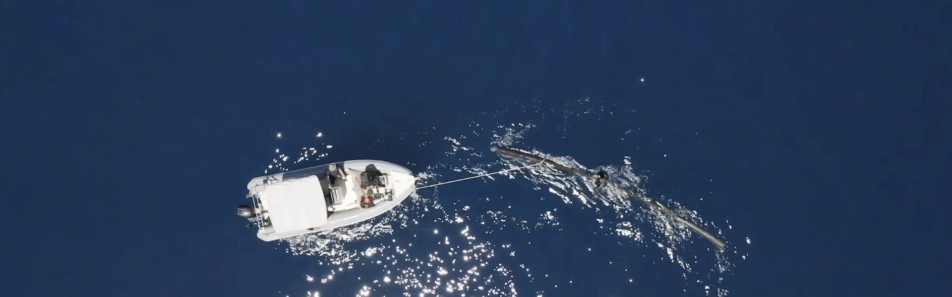 Boat in open sea