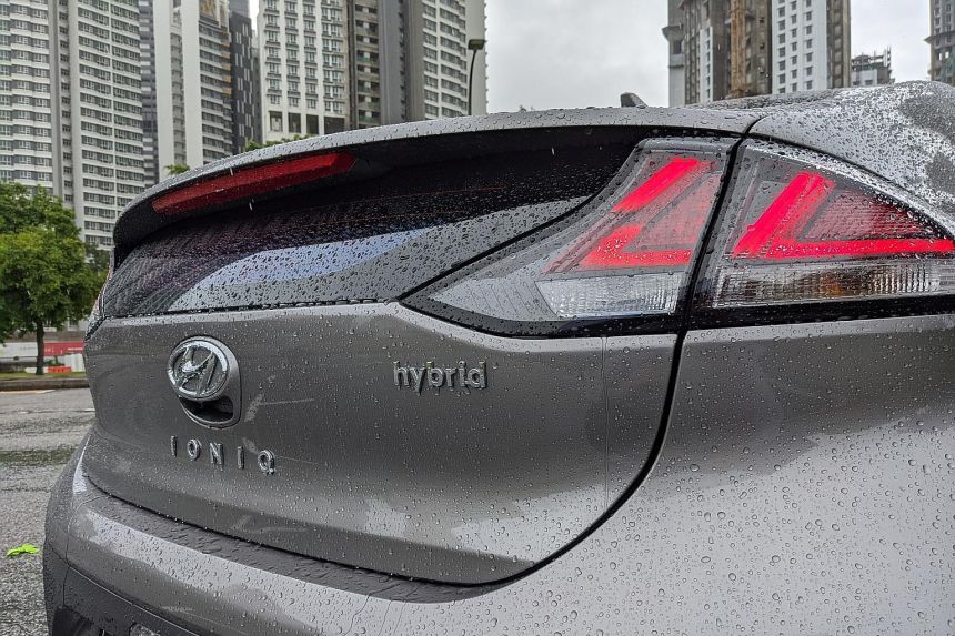 Rear close up of IONIQ Hybrid