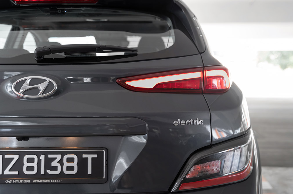 Hyundai Singapore KONA Electric rear closeup