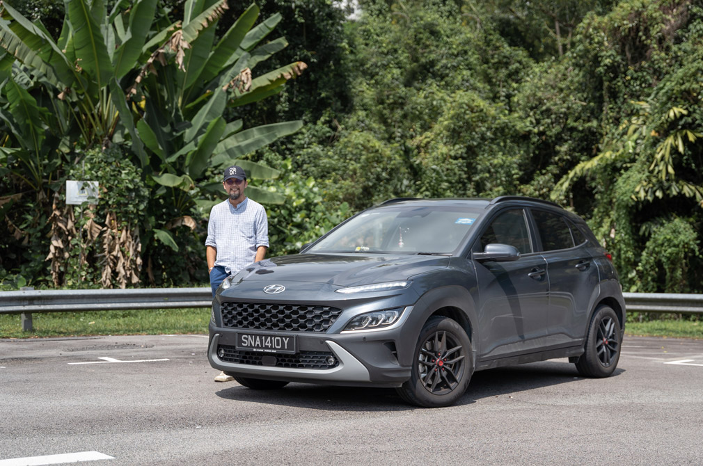 Hyundai KONA Hybrid owner Mr Francis Tan with his KONA hybrid